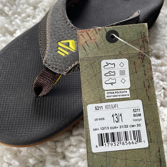 REEF Kids Slap II Sandals Flip Flops 13/1 - Picture 7 of 11